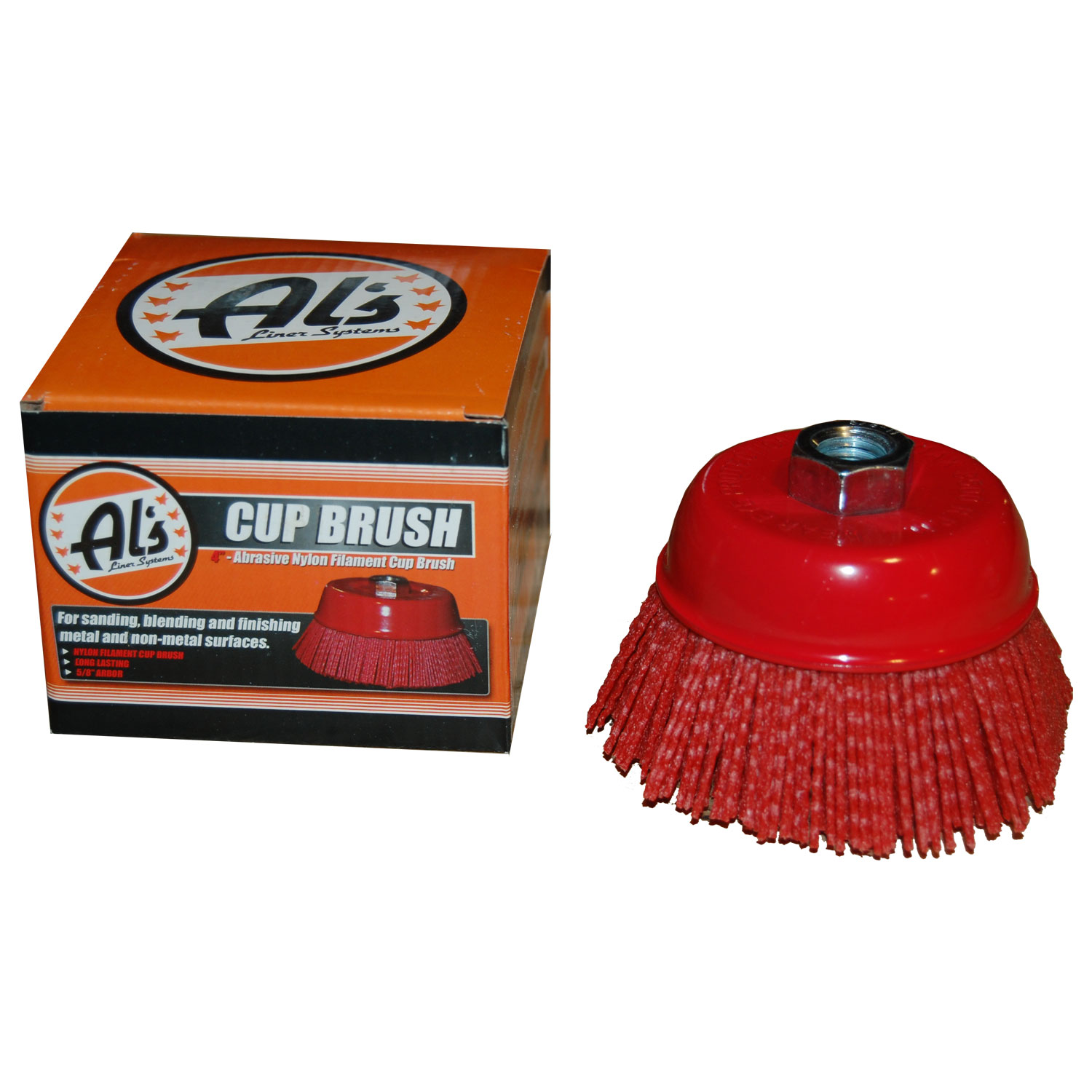 Paint Coarse Sanding Scuffing Brush 1/4 Drill Arbor 5/8 11 Thread Surface Prepping for Truck Bed Liner Coatings Remove Rust Dura-Gold 4 Abrasive Filament Nylon Bristle Cup Brush Corrosion 